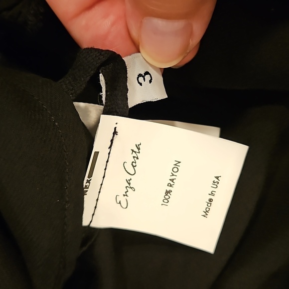 💕ENZA COSTA💕 Bias Slip Dress ~ Black Satin Midi Length Size 3 = Large NWOT - Picture 14 of 16